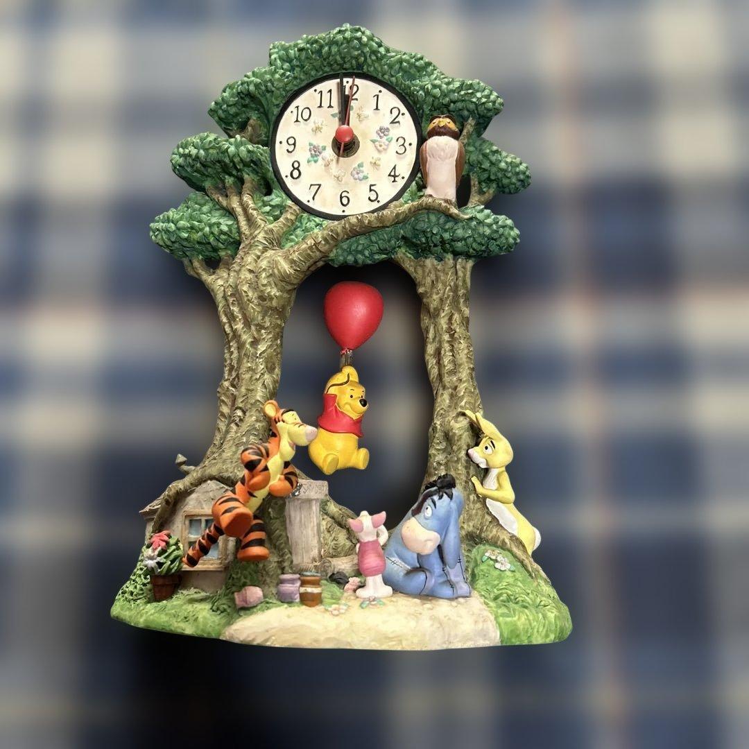 希少 くまのプーさん ツリー時計