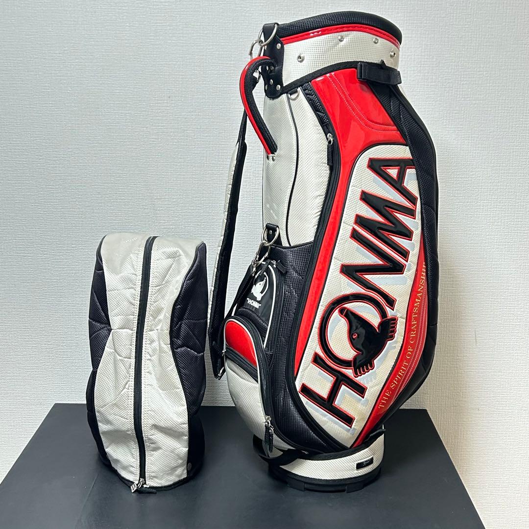 HONMA ホンマ ゴルフ キャディバッグ 5分割 ホワイト×ブラック×レッド