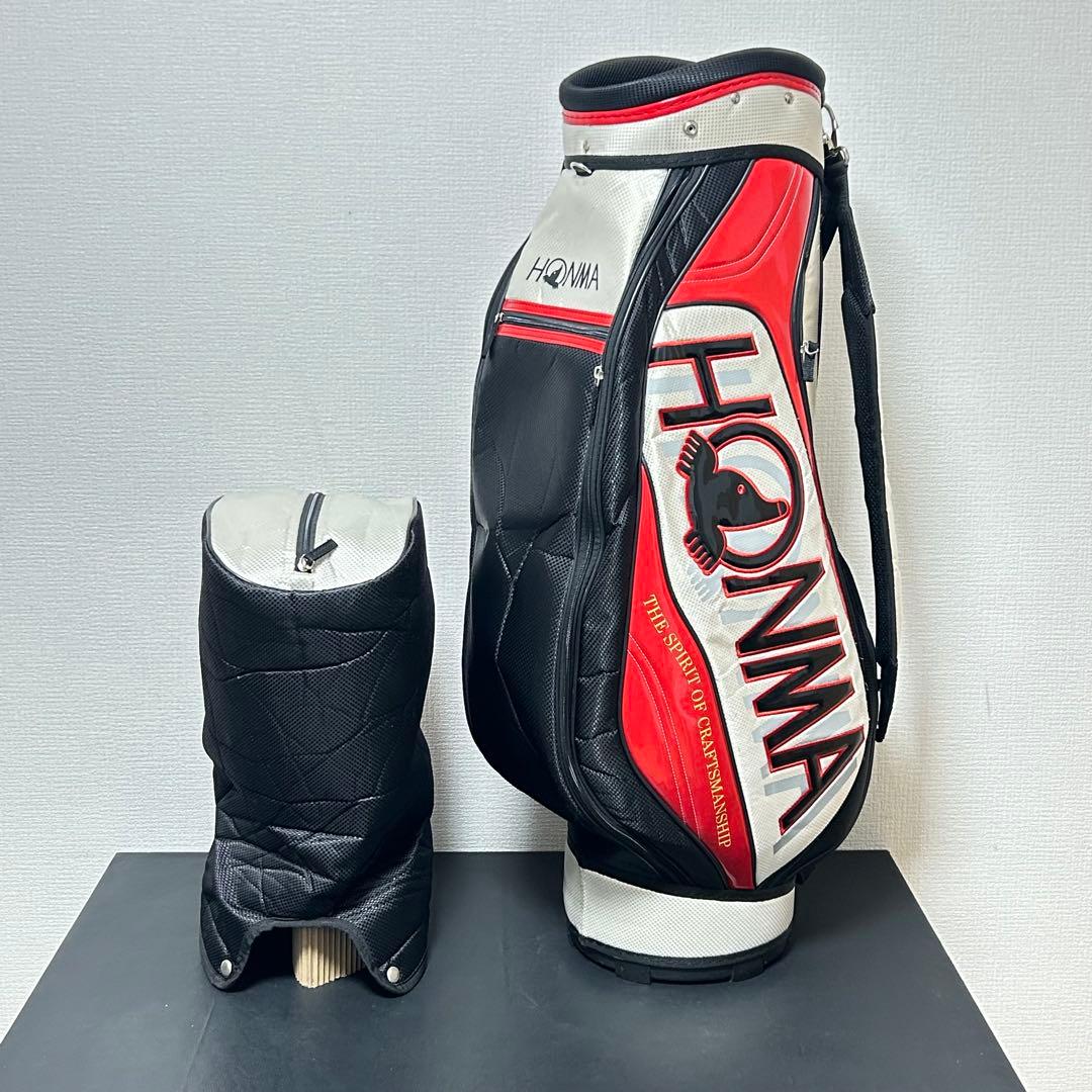 HONMA ホンマ ゴルフ キャディバッグ 5分割 ホワイト×ブラック×レッド