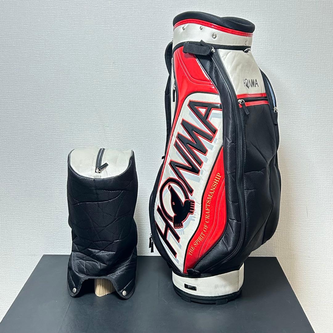 HONMA ホンマ ゴルフ キャディバッグ 5分割 ホワイト×ブラック×レッド