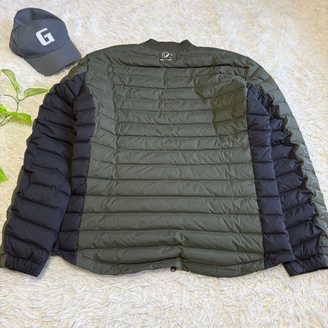 【1PIU1UGUALE3 GOLF】極美品✨ダウンジャケット ロゴ カーキ Ⅶ