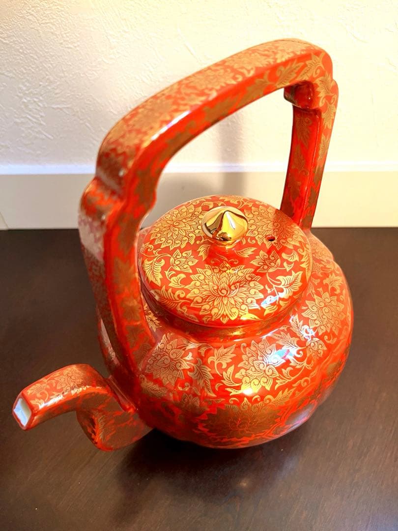 急須　金彩注水器　翠山窯　骨董品