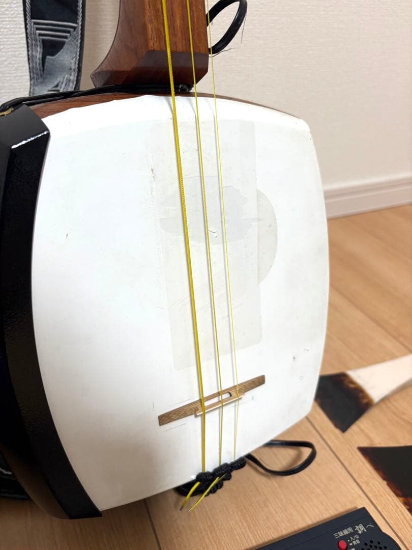 津軽三味線 初心者用全12点セット【花梨のべ棹+合皮フルセット】