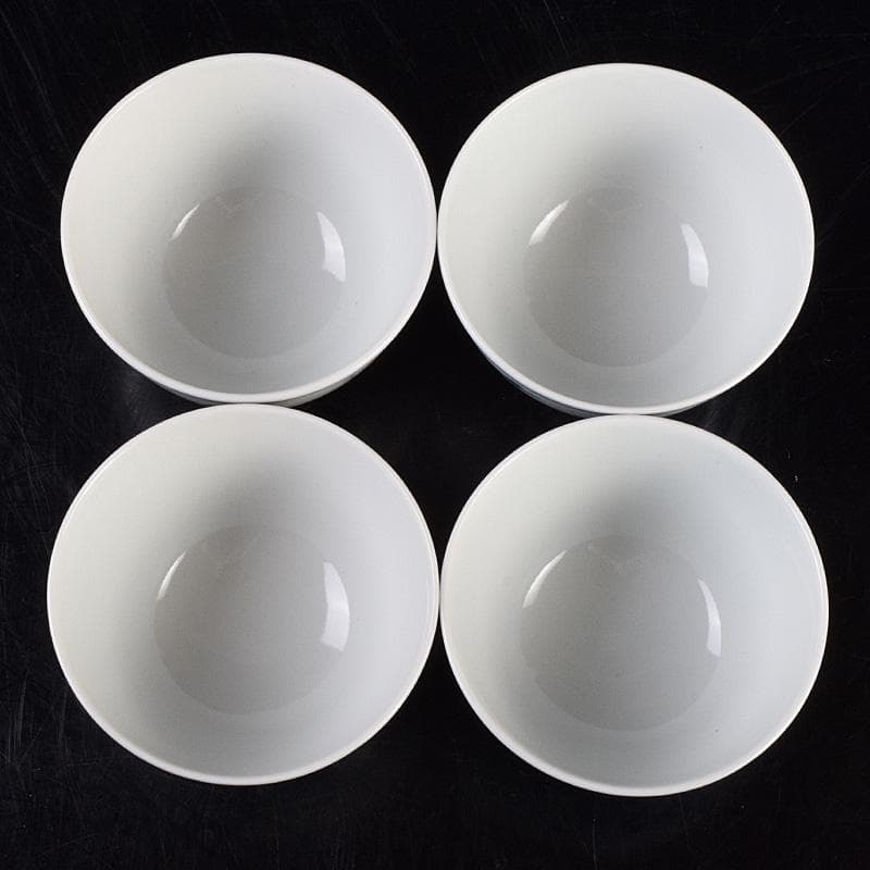 煎茶道具　平安陶工　清山造　染付　花鳥文　煎茶碗　四客　共箱　U　R9303