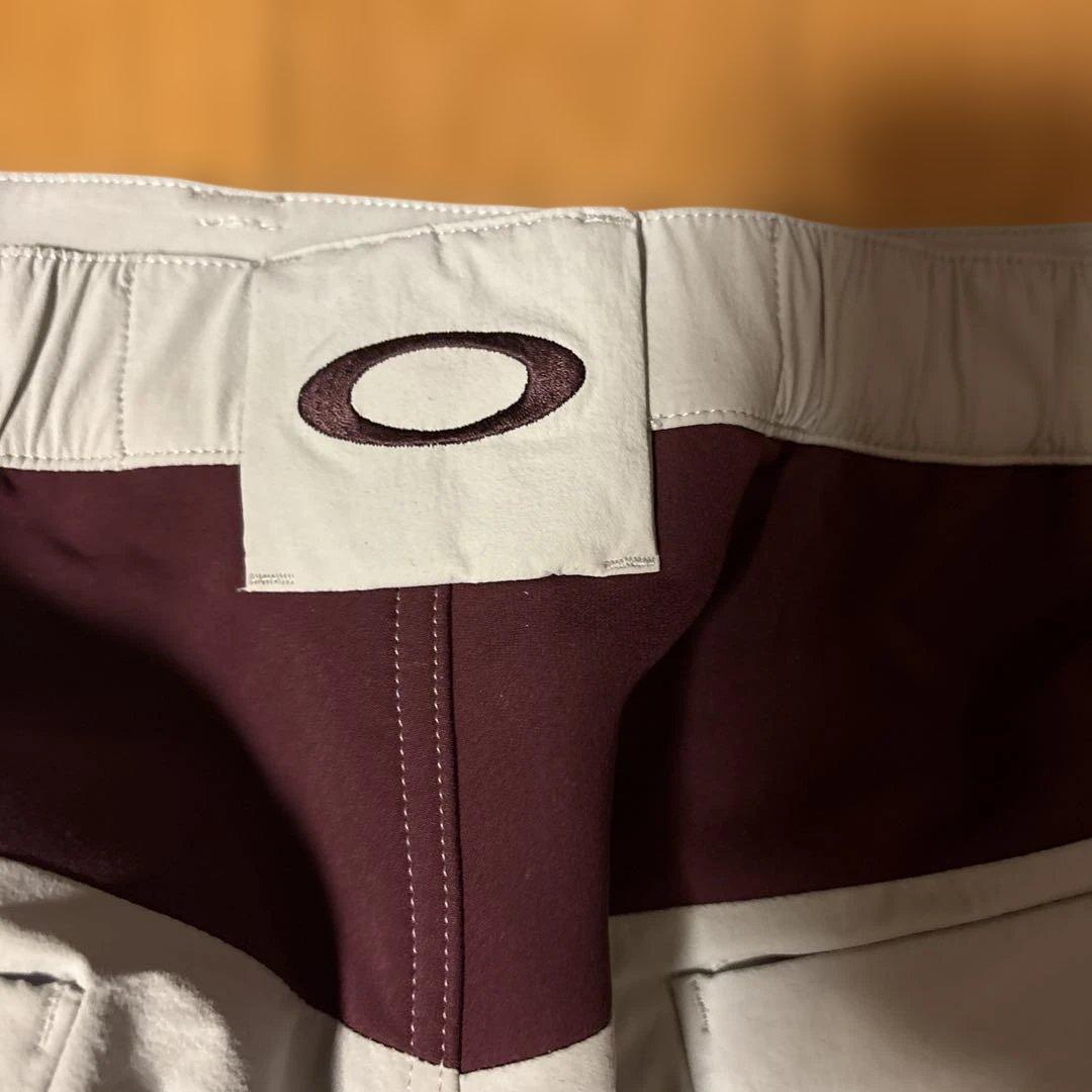 オークリー ゴルフパンツ ホワイト/バーガンディ