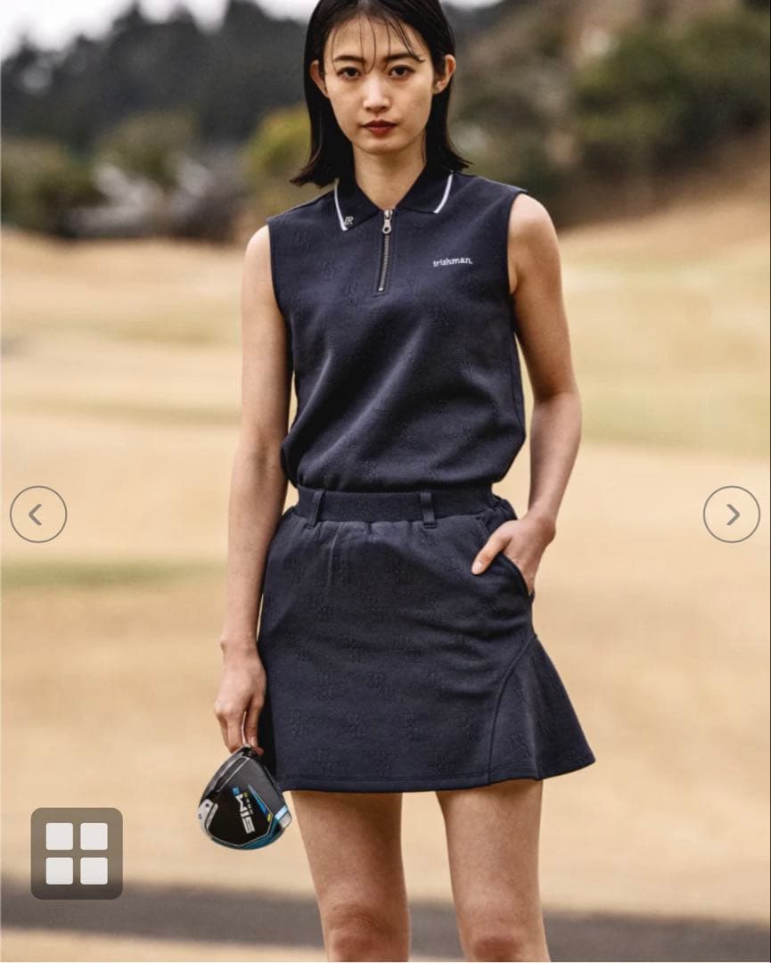 irishman アイリッシュマン　サイドフレアクラシックジャガードスカートM