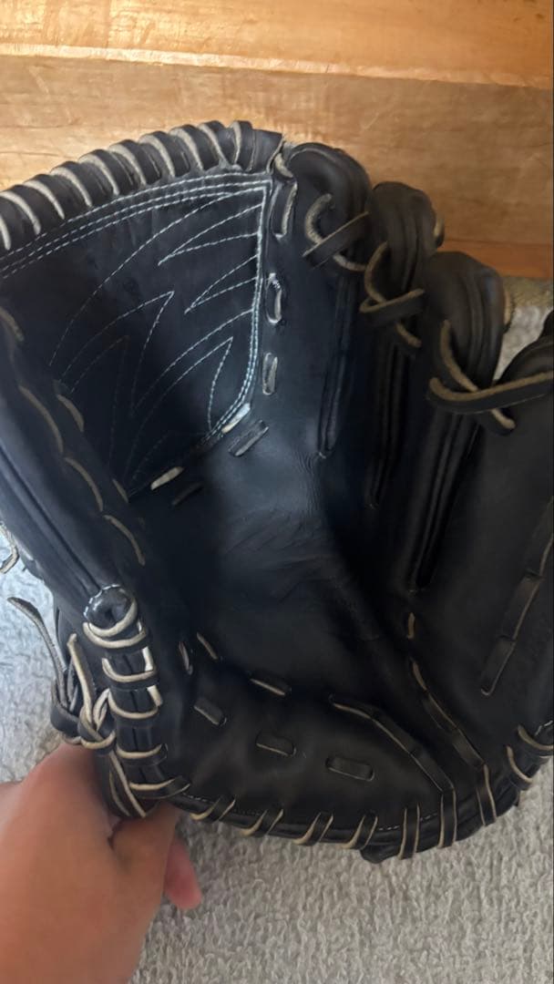 Mizuno Pro 硬式グローブ 黒 専用袋付き