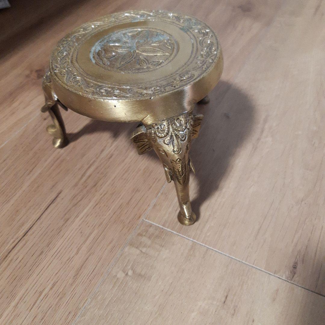 置物 オブジェミニテーブル ゴールドアジアン雑貨　アジア雑貨アンティーク風