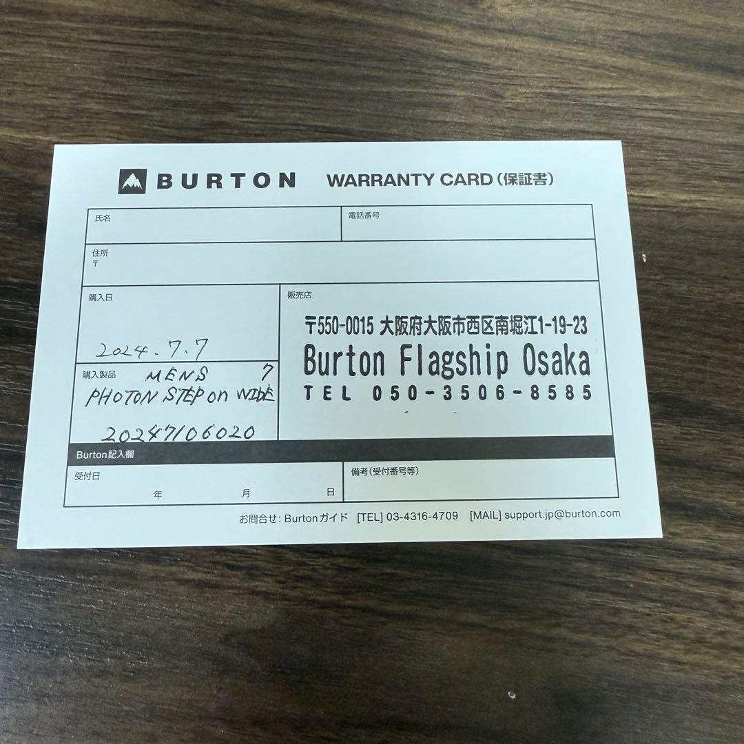 Burton 25㎝ Photon Wide Step On ブーツ