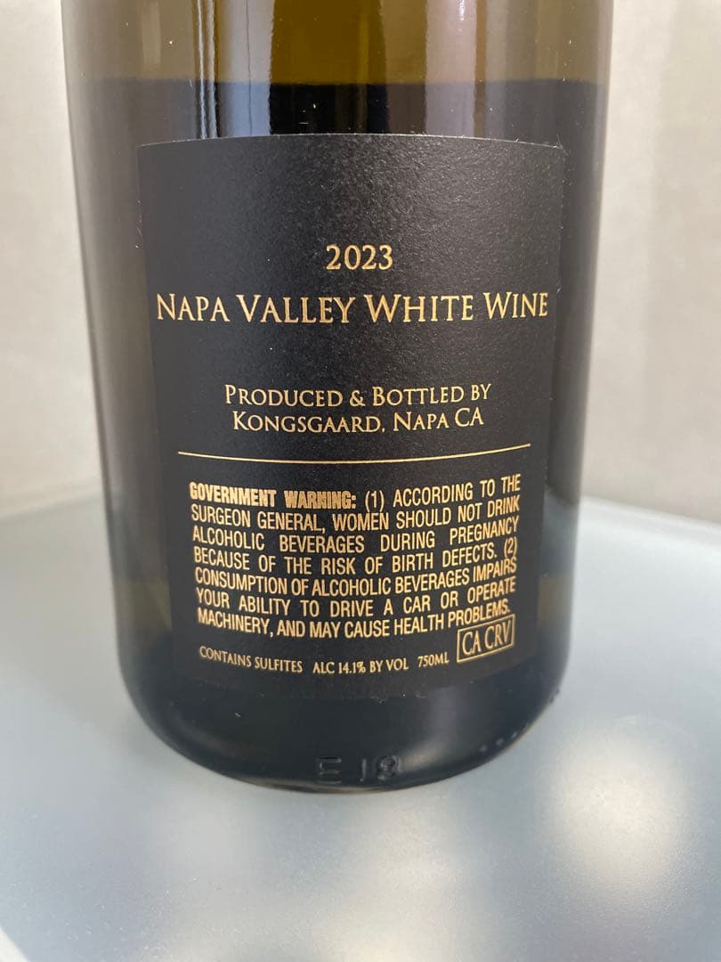ワイン Kongsgaard 2023 Napa Valley White Wine