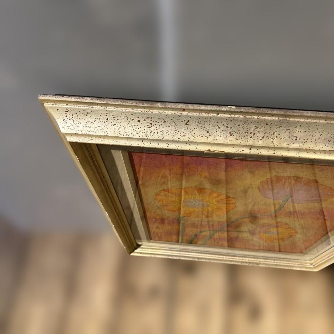 「ポピー」 額装 悦子 額縁入り 水彩画　壁掛け　インテリア　コレクション