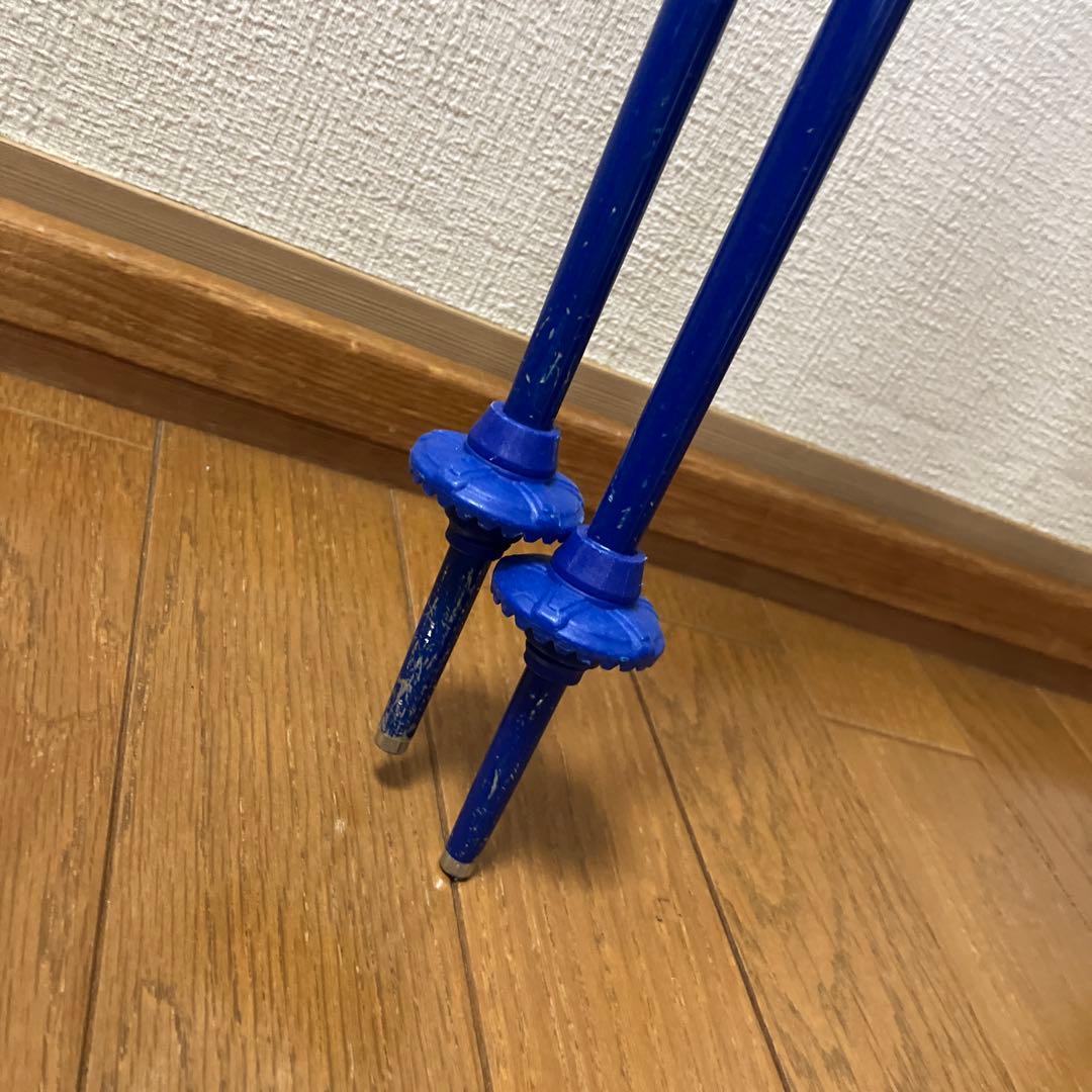 スキー板120 ビンディング、ストック付き　子供用