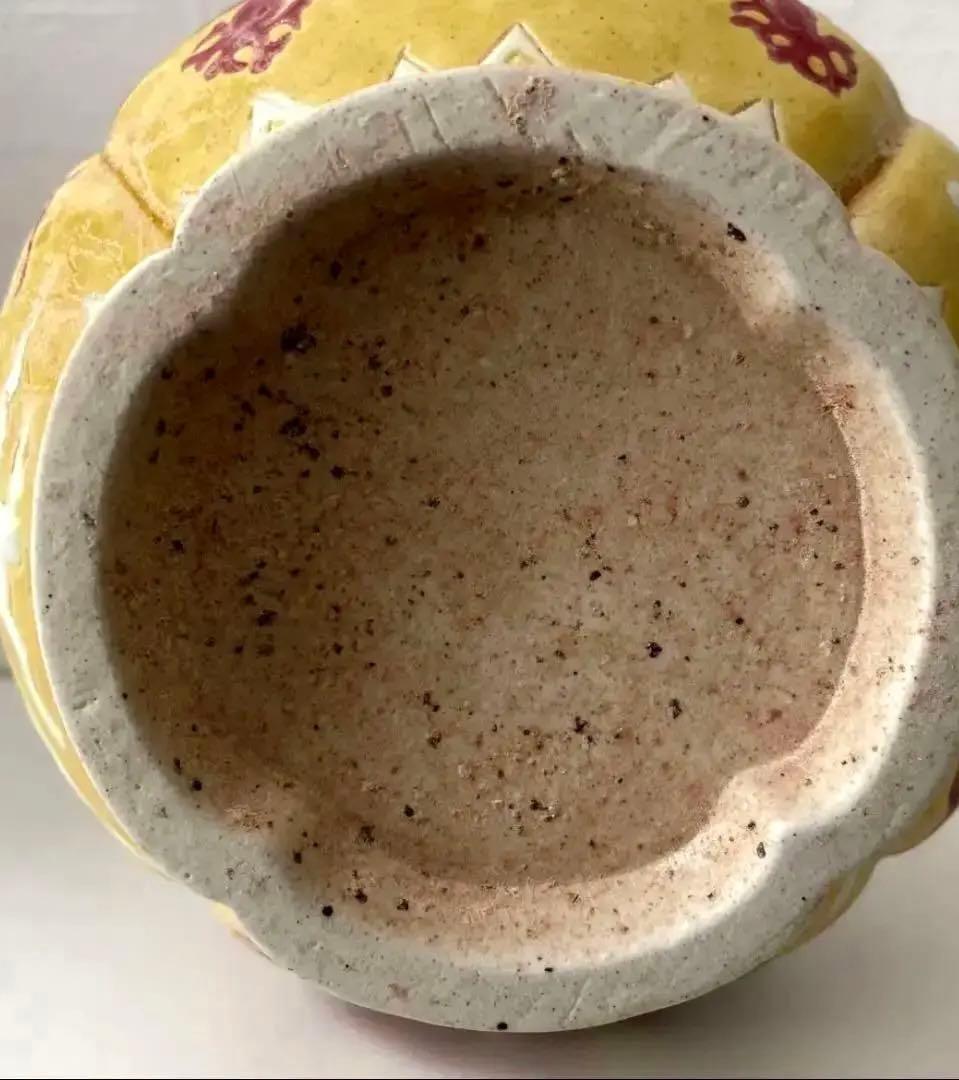 中国 骨董品 【大明成化年製 】黄交趾 龍鳳文 吉祥如意耳 壺