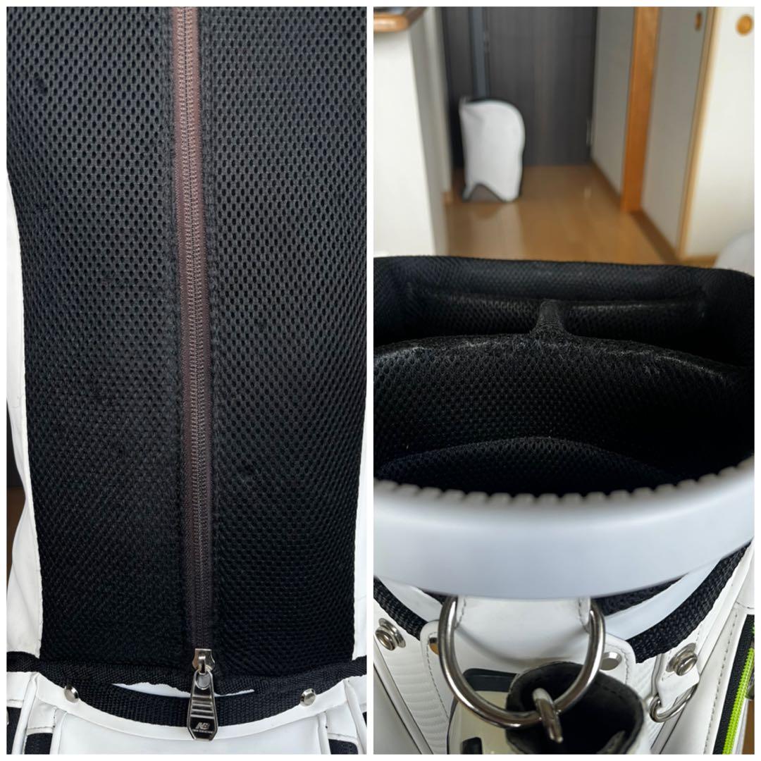 良品♪ニューバランスゴルフ 9.0型 キャディバッグ マットポリウレタン　白