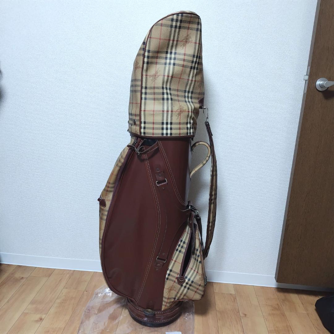 専用 バーバリーズ キャディバッグ ノバチェック PVC ゴルフバッグ