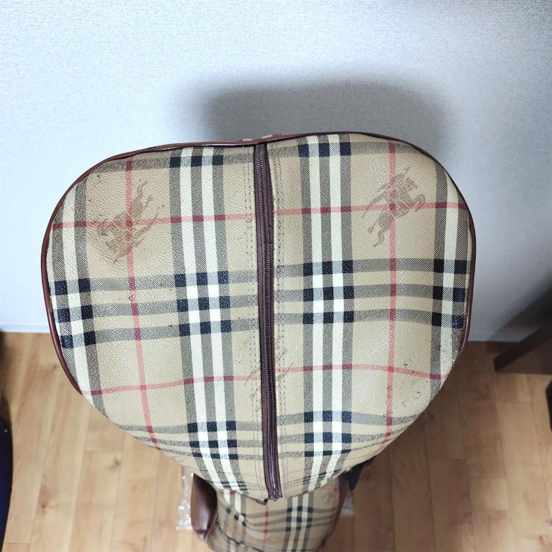 専用 バーバリーズ キャディバッグ ノバチェック PVC ゴルフバッグ