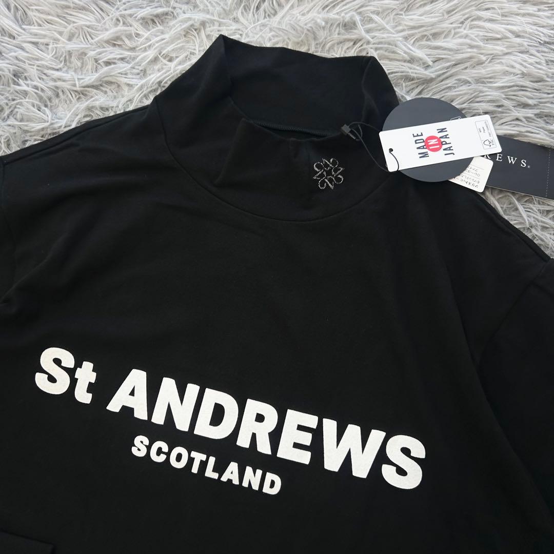 新品　セントアンドリュース　ハイネック　長袖カットソー　ブラック　Lサイズ