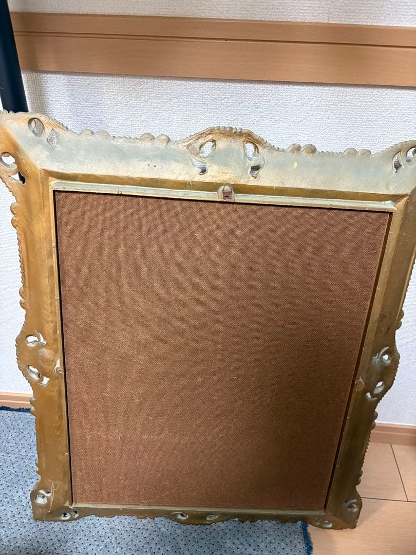 少女と犬の絵画のレプリカ（ポスター）