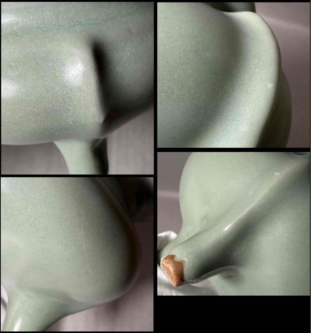 中国 青磁三つ足炉　f2251126