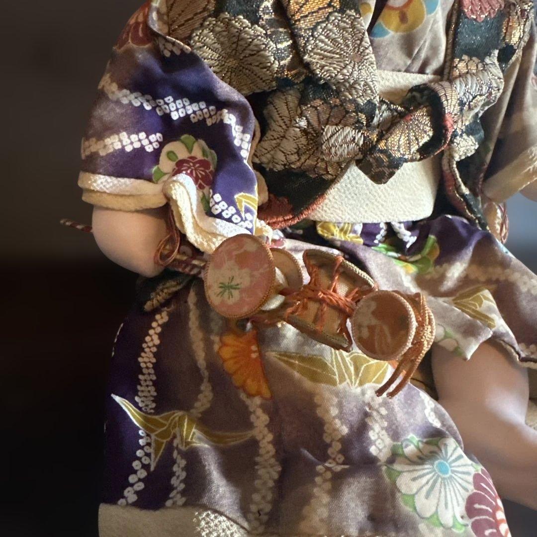 陶器製日本人形 約30cm 和服