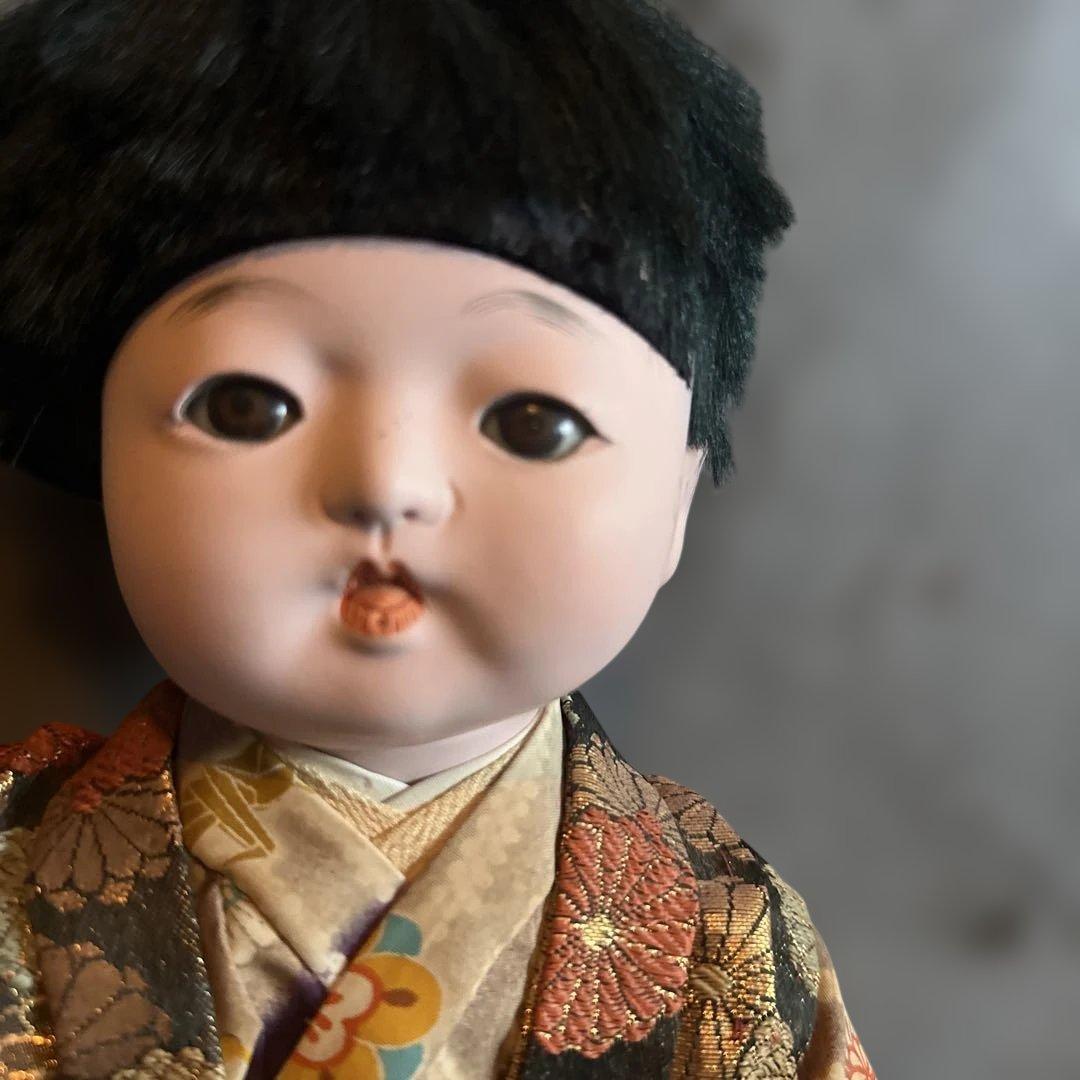 陶器製日本人形 約30cm 和服