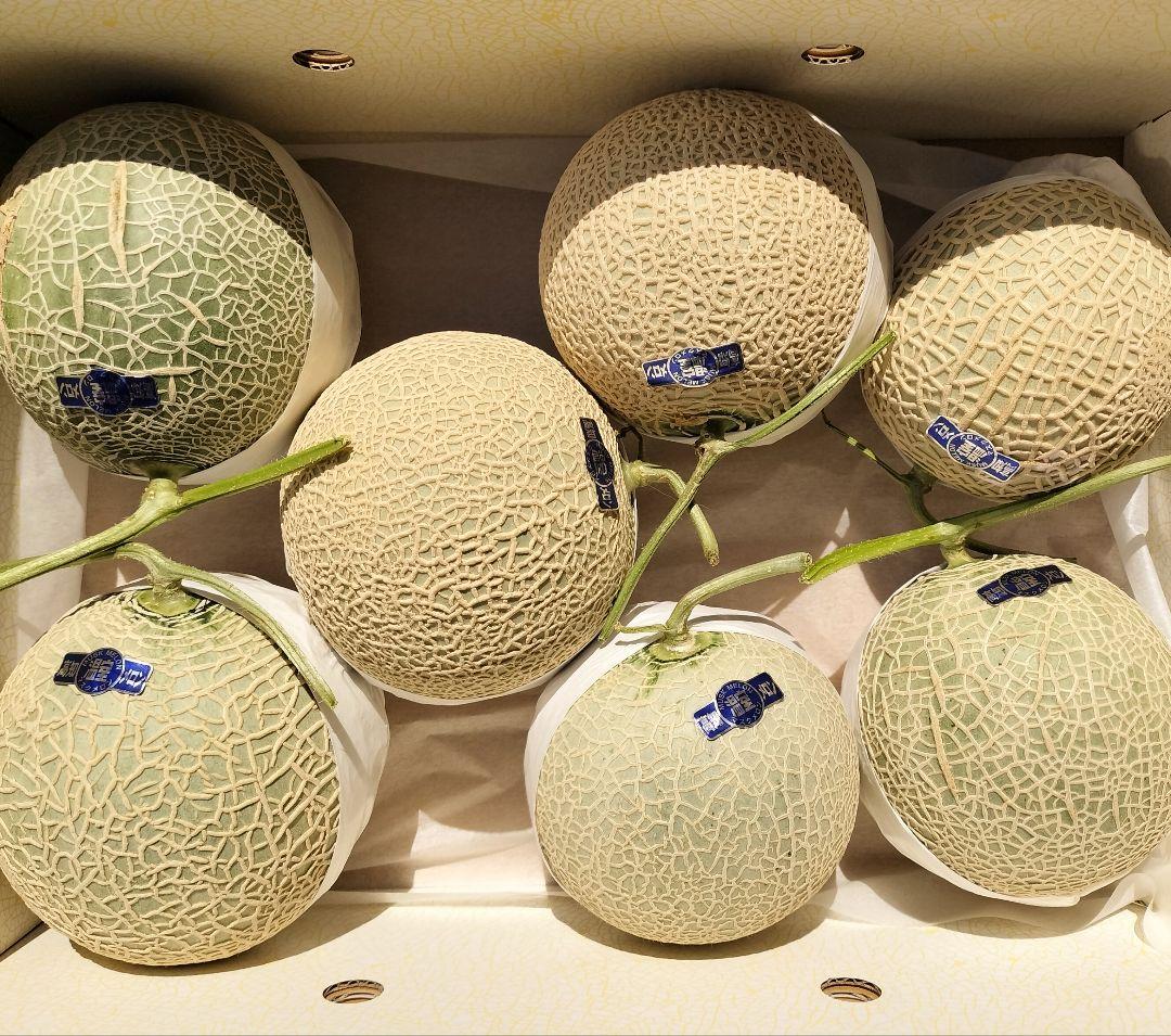 ぷ*う様 高知産　甘～い温室マスクメロン　７玉　約７，０Kｇ　北海道沖縄発送不可