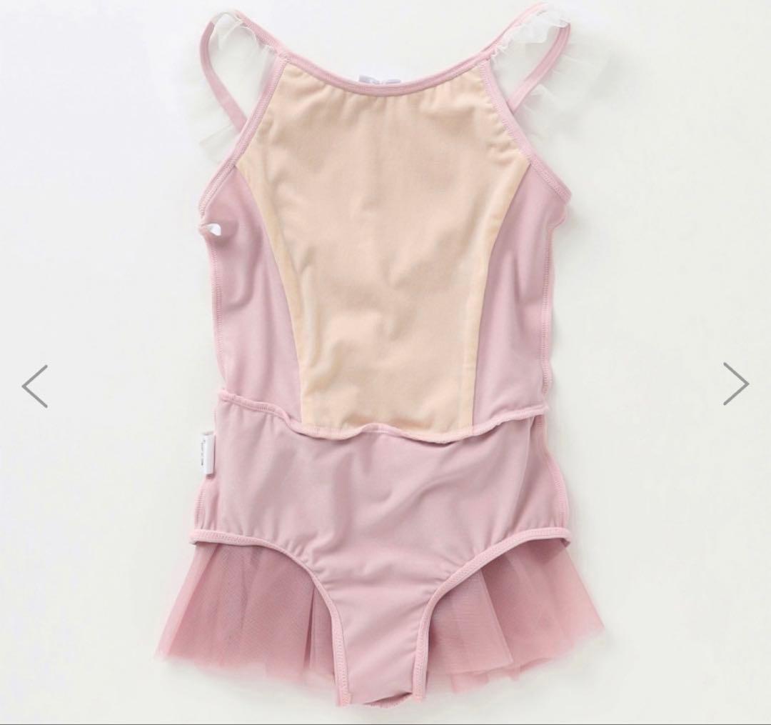 美品　チャコット　キッズ刺繍フリル付きレオタード　スカート付き　120サイズ