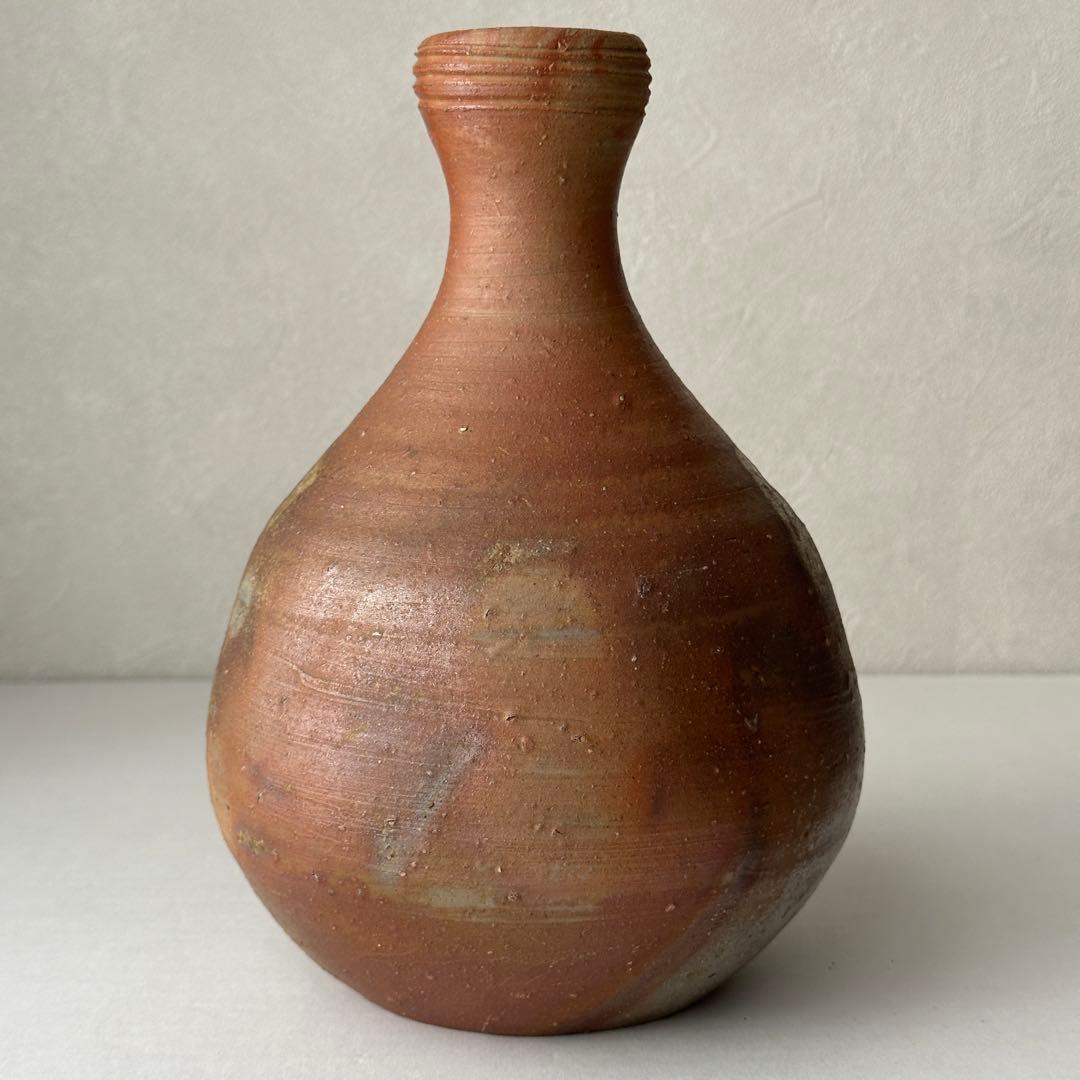 金重道明 備前 花器 徳利花入 共箱