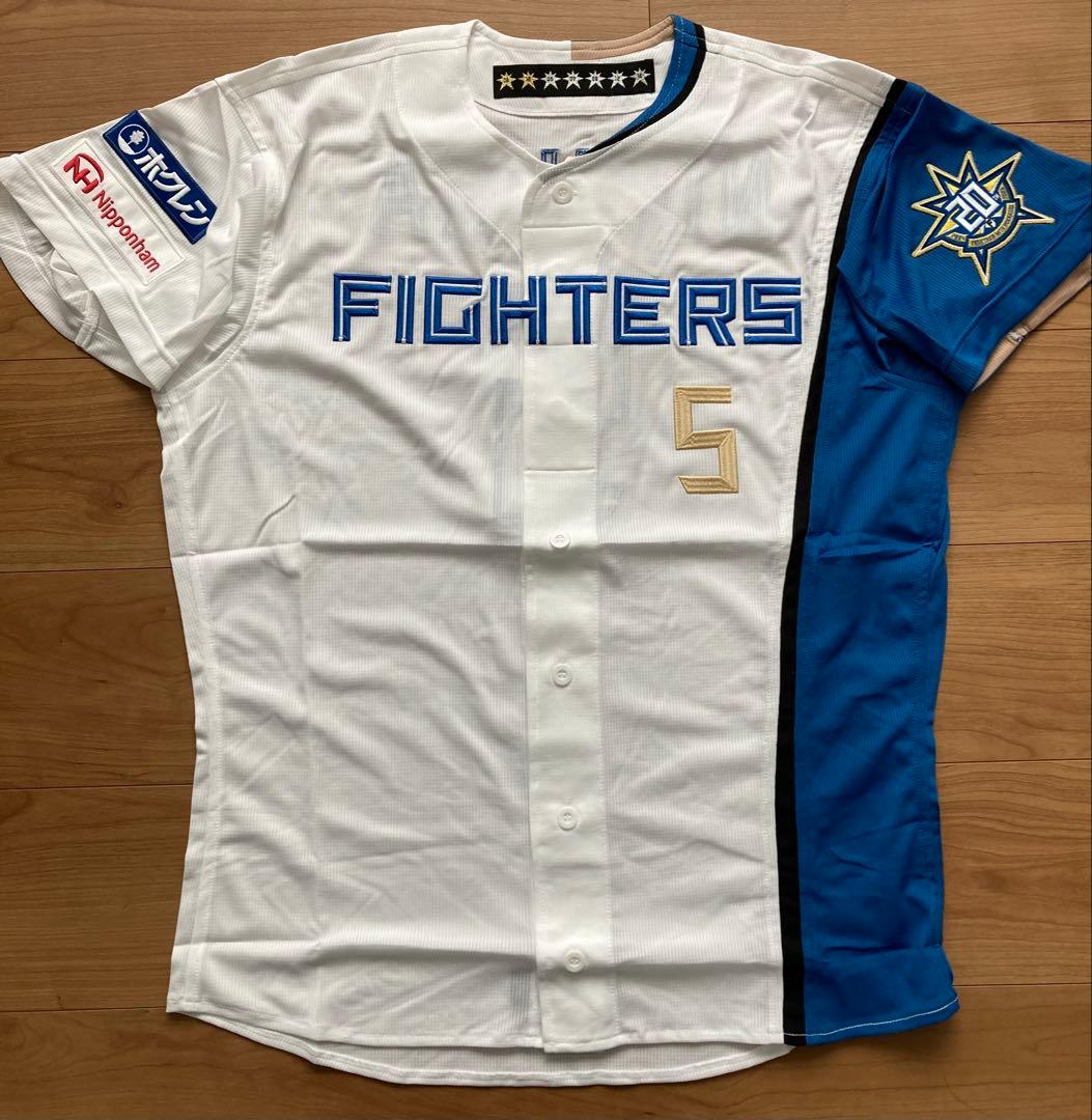 北海道20周年ワッペン付きプロコレクションホームユニフォーム野村選手 L