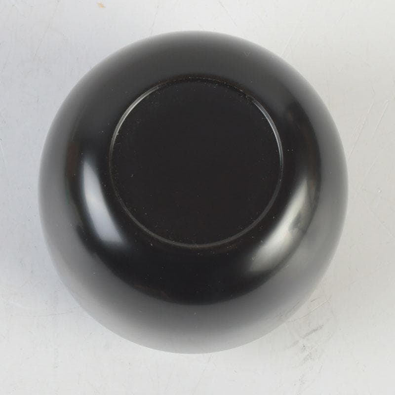 茶道具　山中塗　坂下雄峰作　黒中棗　共箱　V　9829