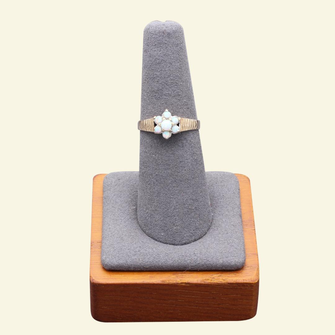 【アンティーク】オパール・リング（9K）14号【J13442】