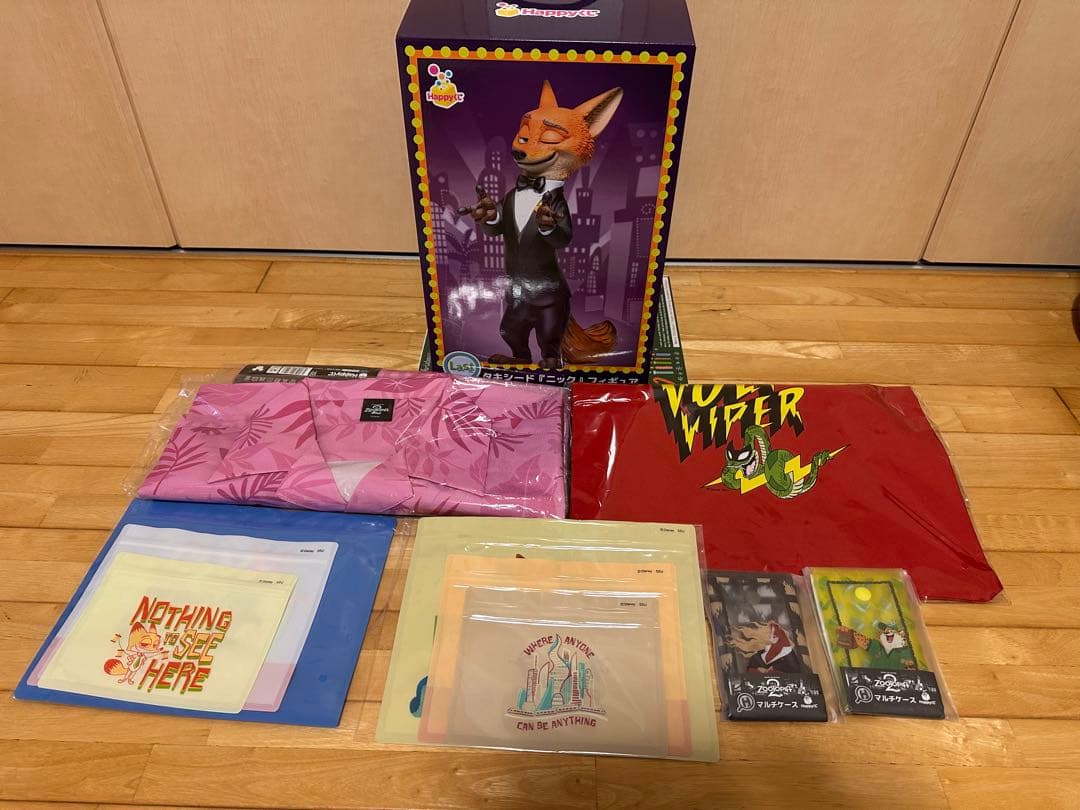 ズートピア2 ハッピーくじ　ラストワン賞　アロハシャツ、トートバッグ7点セット