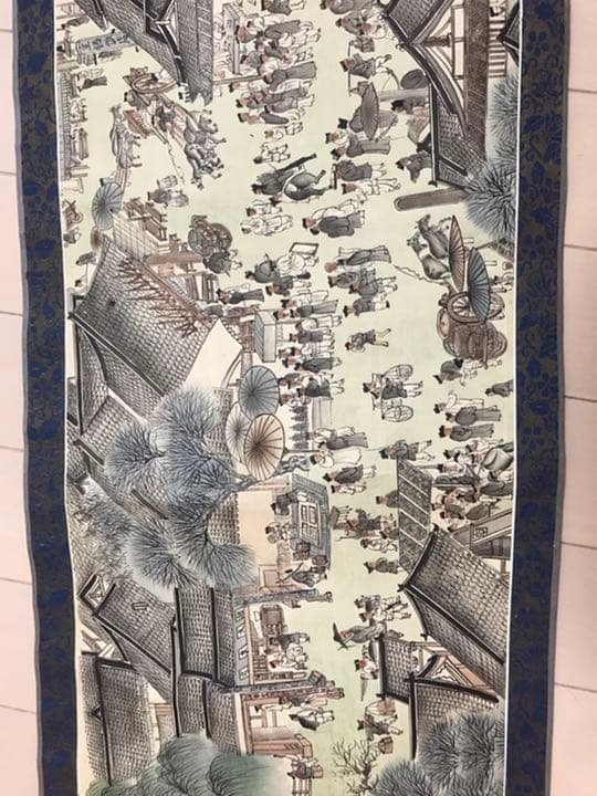 清明上河図　肉筆保証　虞南墨怪？時代不明