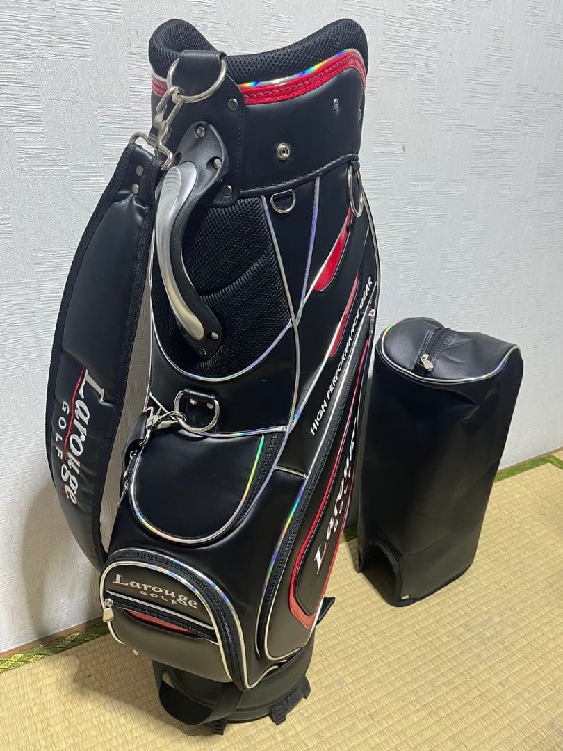 美品！ラルージュ　Larouge Golf キャディバッグ　フードカバー付属