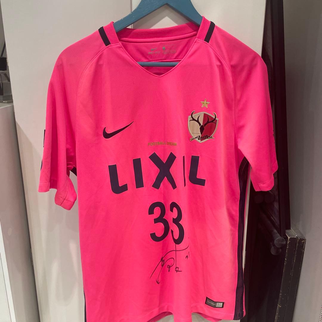 希少鹿島アントラーズ Lサイズ セットアップ　サイン入り