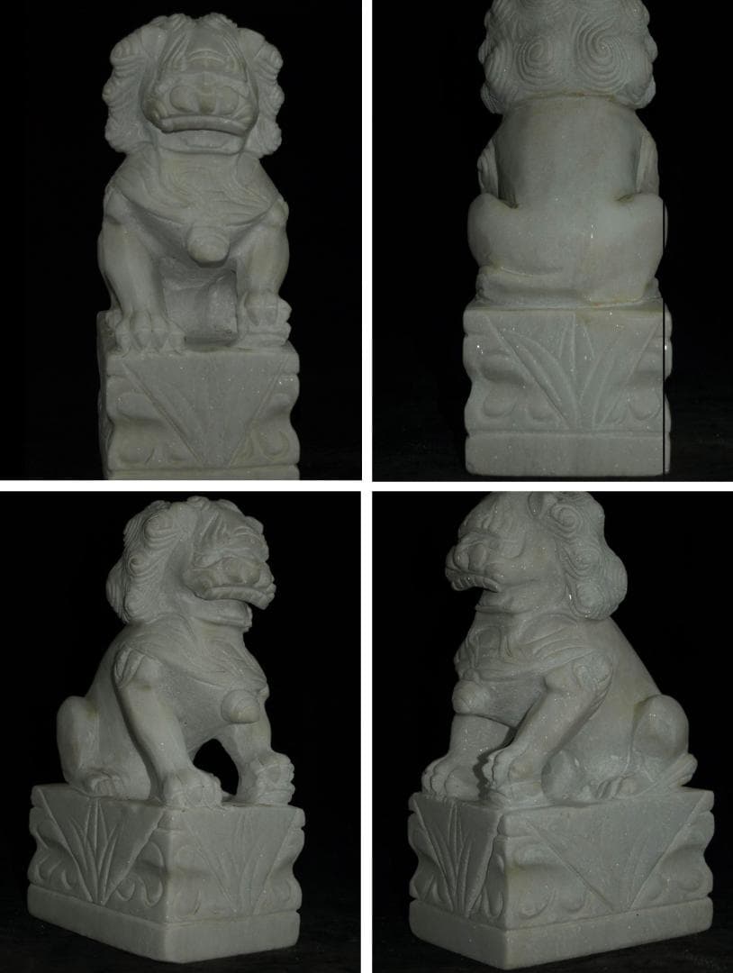 中国 国宝級　天龍山石窟仏教美術　北魏獅子像J1210A6-4