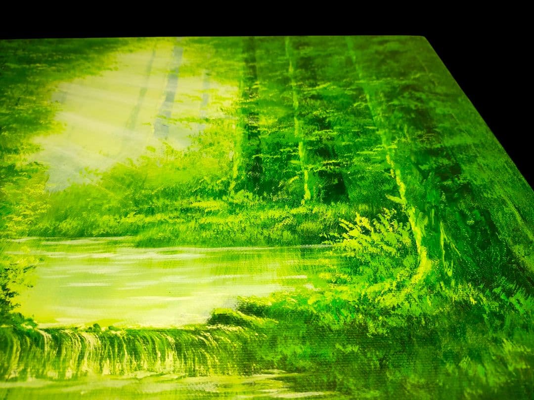 【真作】絵画　戸田彰　油彩6号　陽光　應美会会員　精密描写