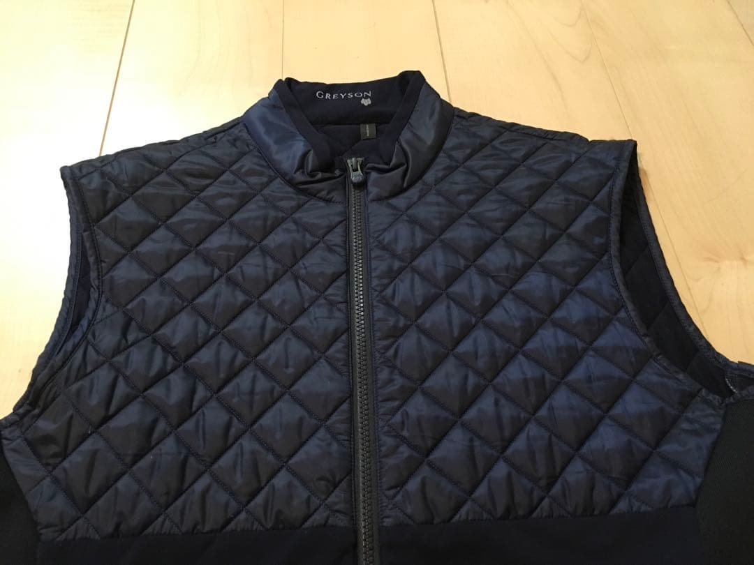 GREYSON グレイソン ゴルフ キルティングベスト ネイビー M（L）