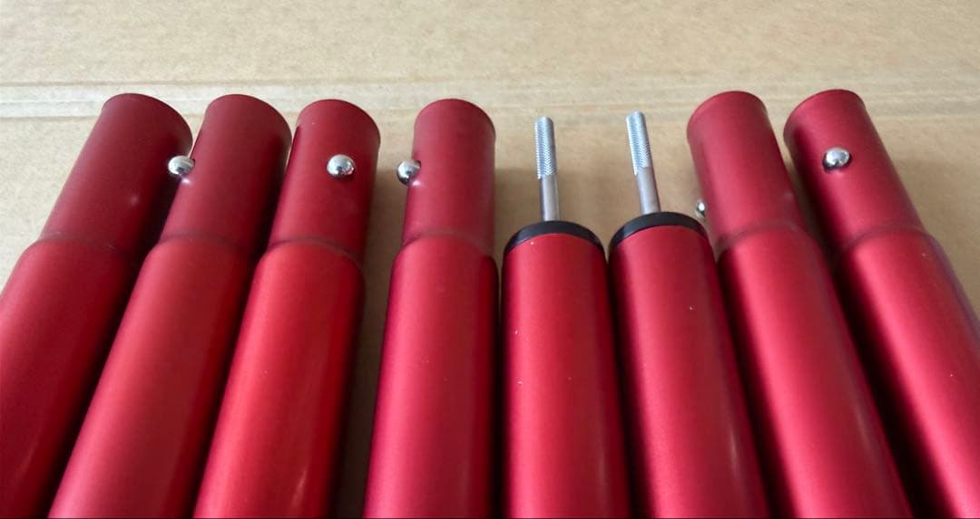 スノーピーク ウイングポール レッド 240 2本 ① USED