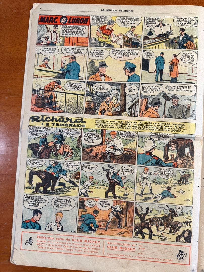 ビンテージMICKEY Le Journal de Mickey 1938年