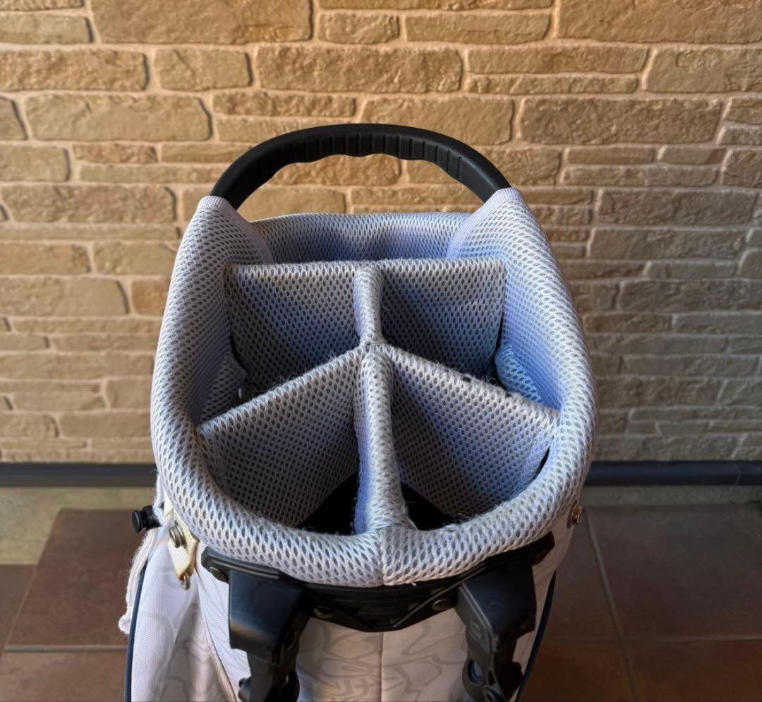 希少　『大容量』　ニューバランスゴルフ　スタンド式キャディバッグ　ブルドッグ柄