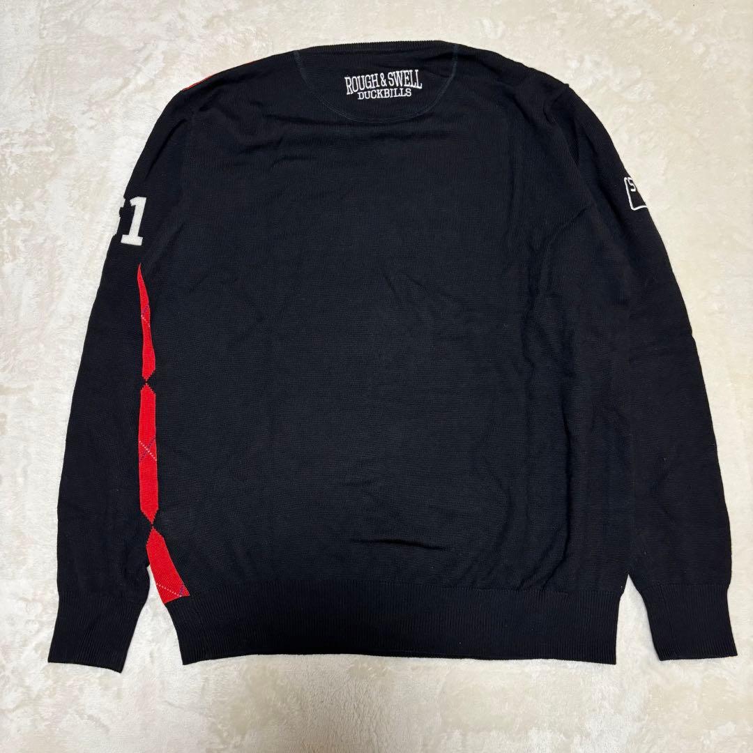 美品　ROUGH & SWELL ダイヤモンド柄セーター XL