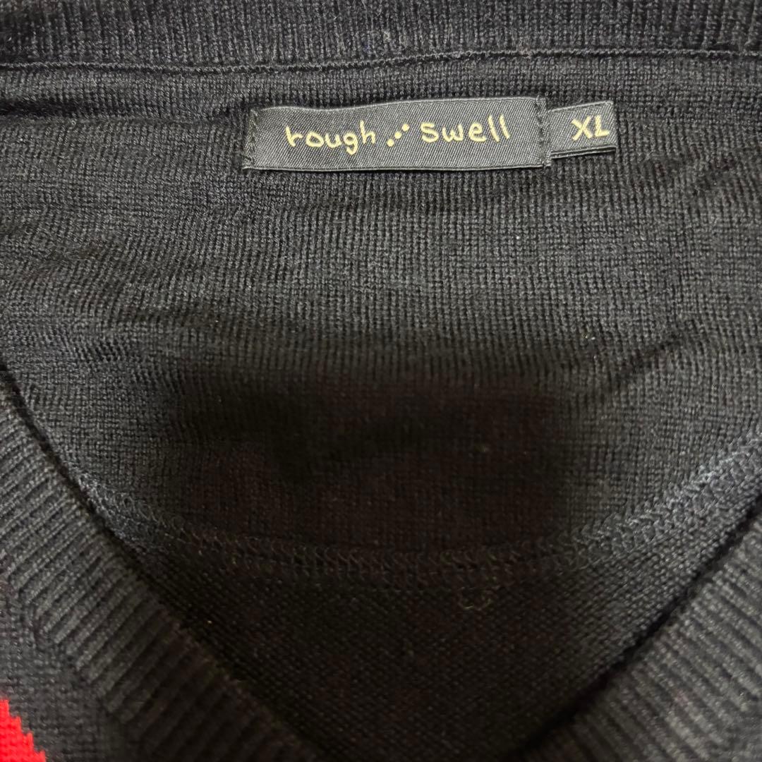 美品　ROUGH & SWELL ダイヤモンド柄セーター XL