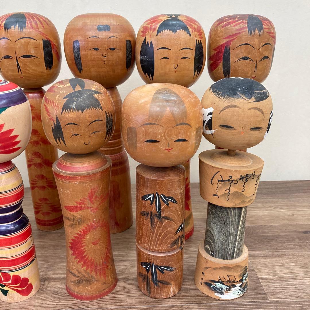 D-3 【伝統工芸品】伝統こけし 11体まとめ売り 蔵出し ヴィンテージ