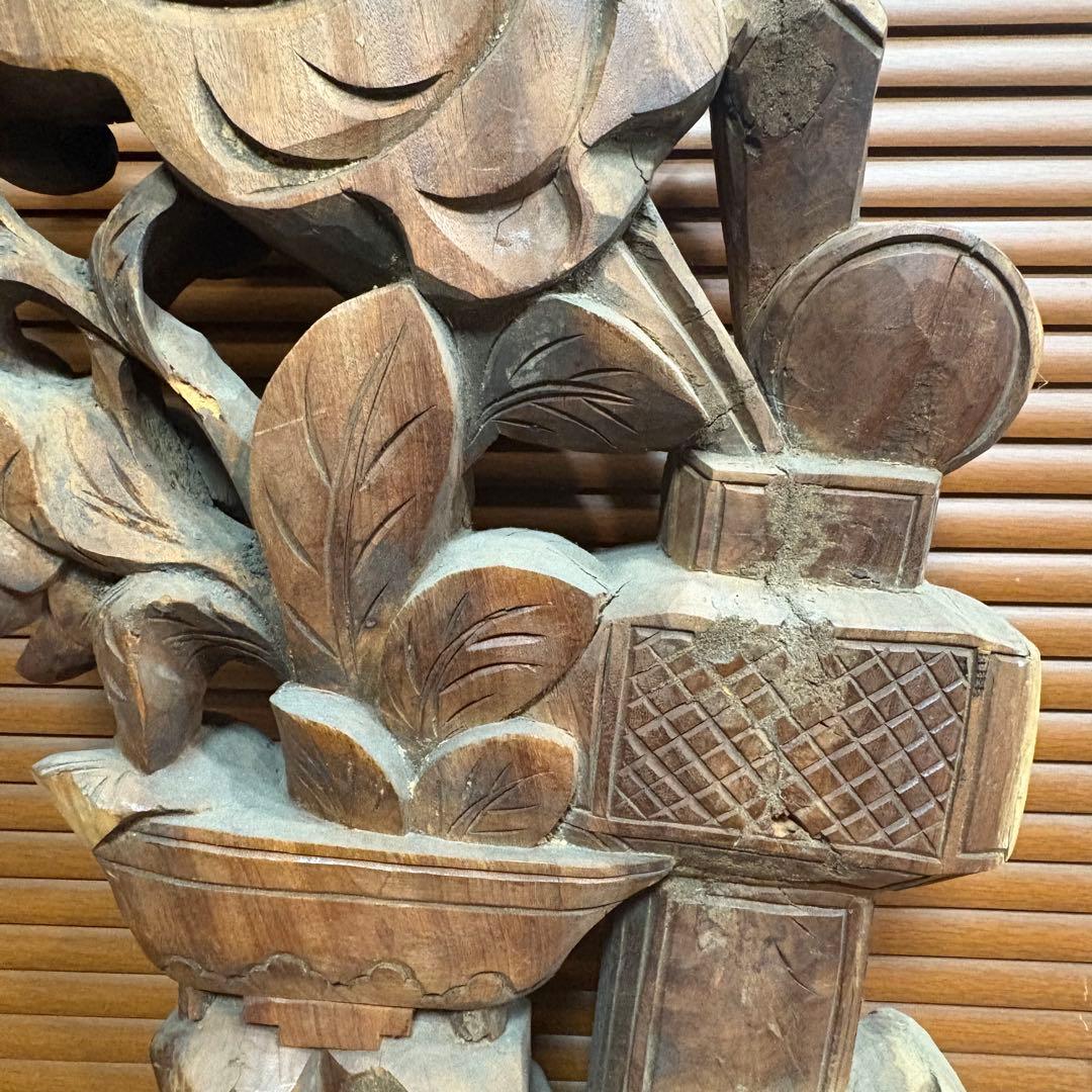 中国で購入　木彫　彫刻