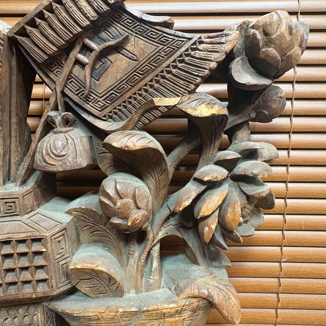 中国で購入　木彫　彫刻