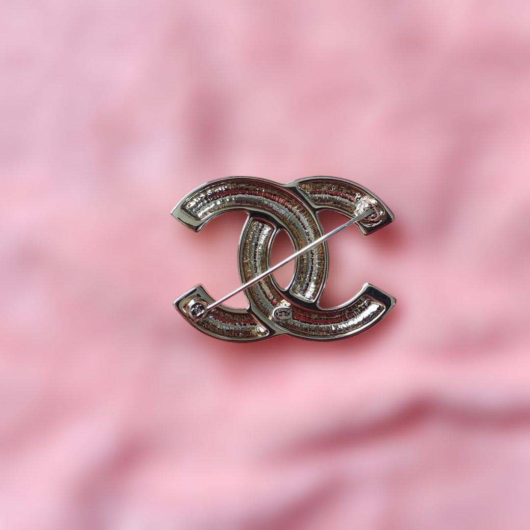 Chanel ゴールド クリスタル ブローチ