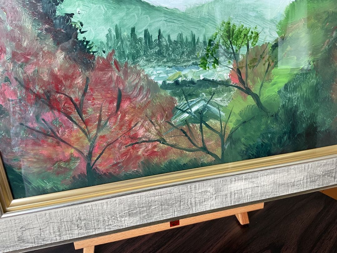 油彩画　「　雲　海　」　原画　F6号　額付