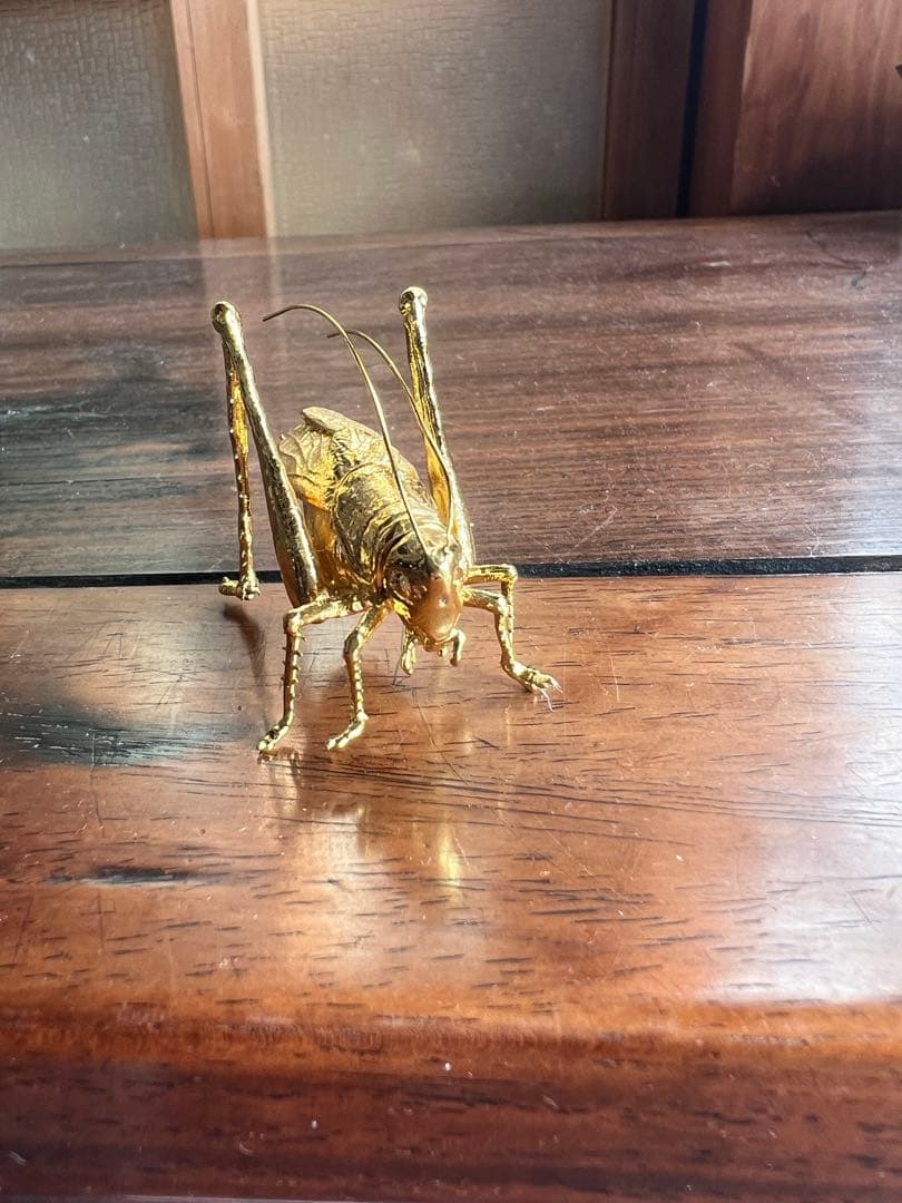 キリギリス（螽斯）の置物 銅製