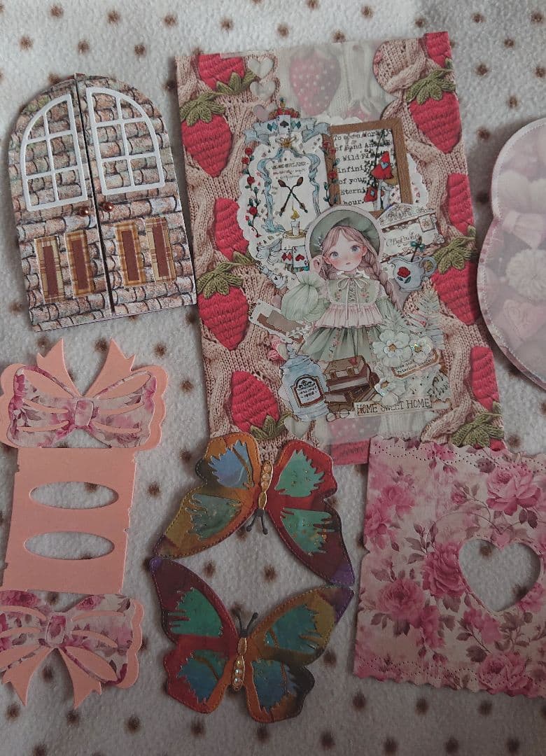 おすそ分けポケット④ 女の子平袋 紙ものセット❤️おすそ分けファイル トッパー